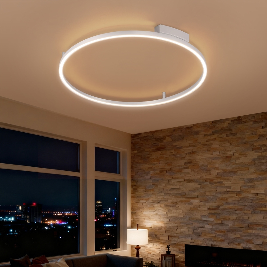 Brilagi - PORTOFINO himmennettävä LED-kattovalaisin LED/60W/230V 3000-6000K halkaisija 80 cm hopea + kaukosäädin