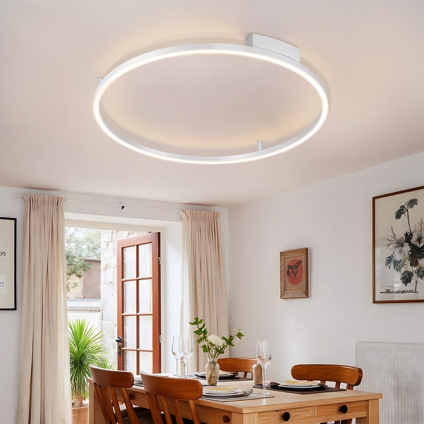 Brilagi - PORTOFINO himmennettävä LED-kattovalaisin LED/60W/230V 3000-6000K halkaisija 80 cm hopea + kaukosäädin