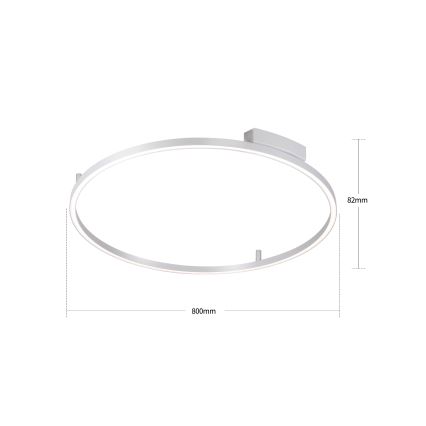 Brilagi - PORTOFINO himmennettävä LED-kattovalaisin LED/60W/230V 3000-6000K halkaisija 80 cm hopea + kaukosäädin