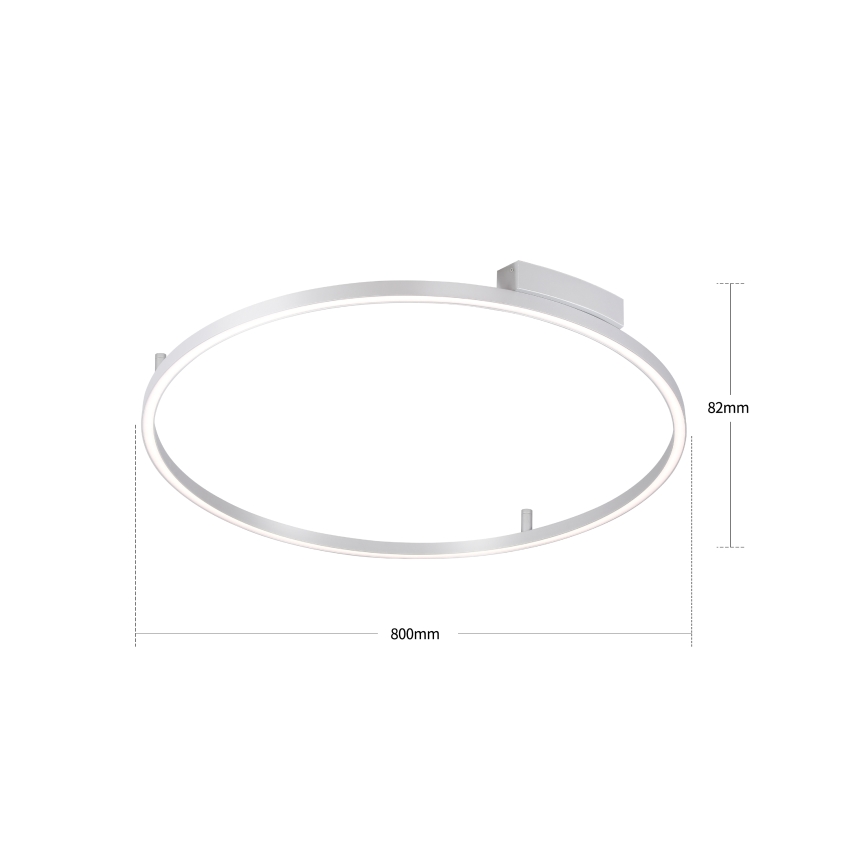Brilagi - PORTOFINO himmennettävä LED-kattovalaisin LED/60W/230V 3000-6000K halkaisija 80 cm hopea + kaukosäädin
