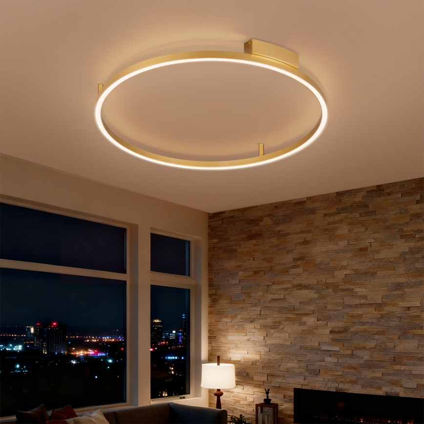 Brilagi - LED-himmennettävä kattovalaisin PORTOFINO LED/60W/230V 3000-6000K halkaisija 80 cm kultainen + kaukosäädin