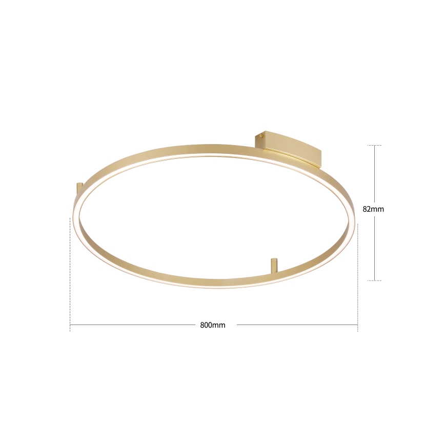 Brilagi - LED-himmennettävä kattovalaisin PORTOFINO LED/60W/230V 3000-6000K halkaisija 80 cm kultainen + kaukosäädin