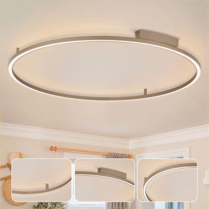 Brilagi - PORTOFINO himmennettävä LED-kattovalaisin LED/85W/230V 3000-6000K Ø 120 cm beige + kaukosäädin