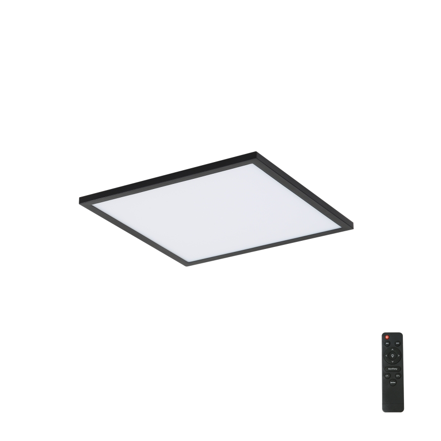 Brilagi - LED himmennettävä kattovalaisin SLIMFRAME LED/25W/230V 30x30 cm 3000-6000K musta + kaukosäädin