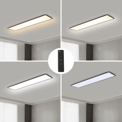 Brilagi - Himennettävä LED-kattovalaisin SLIMFRAME LED/58W/230V 120x30 cm 3000-6000K musta + kaukosäädin