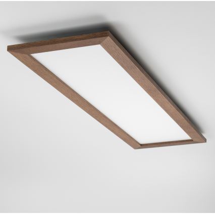 Brilagi - himmennettävä LED-kattovalaisin SLIMFRAME WOOD LED/58W/230V 124x34 cm 3000-6000K tummanruskea + kaukosäädin