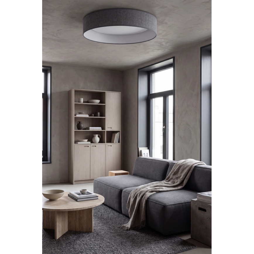 BRILAGI - LED-himmennettävä kattovalaisin VELVET SMARTIX STARS LED/24W/230V 3000–6000K, Ø 45 cm, harmaa, Wi‑Fi Tuya Beacon + kaukosäädin