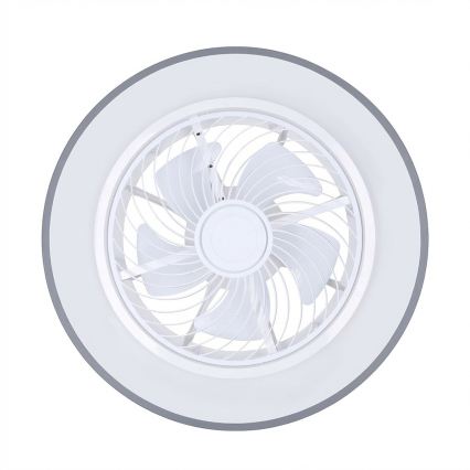 Brilagi - himmennettävä LED-kattovalaisin tuulettimella, LED 38 W, 230 V, 3000–6500 K, halkaisija 50 cm, harmaa + kaukosäädin