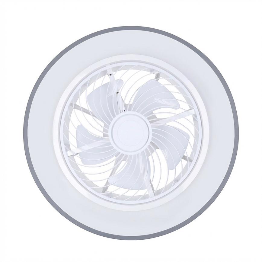 Brilagi - Himennettävä LED-kattovalaisin tuulettimella LED/38W/230V 3000-6500K 3000-6500K halkaisija 50 cm harmaa + kaukosäädin