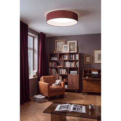 Brilagi - LED-himmennettävä kattovalaisin VELVET SMARTIX STARS LED/36W/230V 3000-6000K Ø 55 cm viininpunainen Wi-Fi Tuya Beacon + kaukosäädin