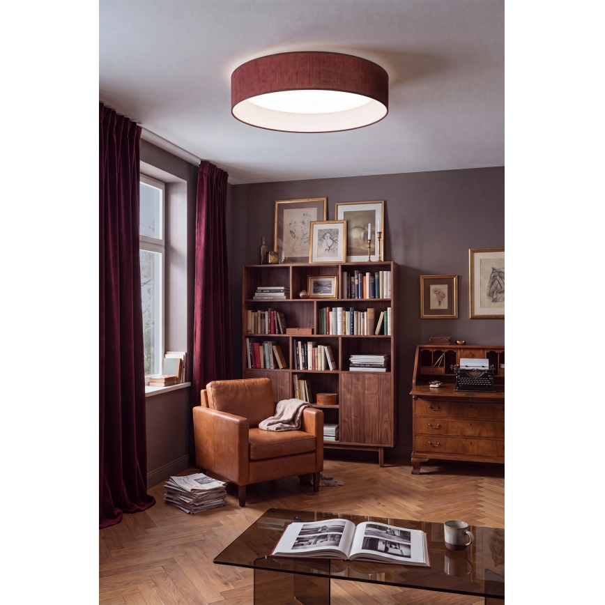 Brilagi - LED-himmennettävä kattovalaisin VELVET SMARTIX STARS LED/36W/230V 3000-6000K Ø 55 cm viininpunainen Wi-Fi Tuya Beacon + kaukosäädin