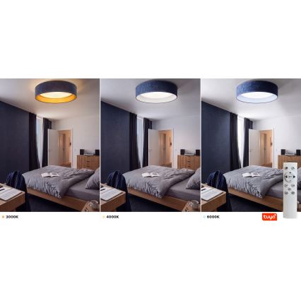 Brilagi - himennettävä LED-kattovalaisin VELVET SMARTIX STARS LED/36W/230V 3000-6000K halkaisija 55 cm sininen Wi-Fi Tuya Beacon + kaukosäädin