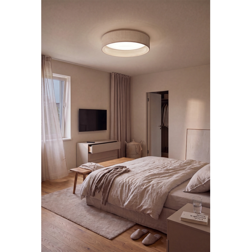 BRILAGI - LED-himmennettävä kattovalaisin VELVET SMART VARI, 36 W, 230 V, 3000-6500 K, Ø 55 cm, beige + kaukosäädin