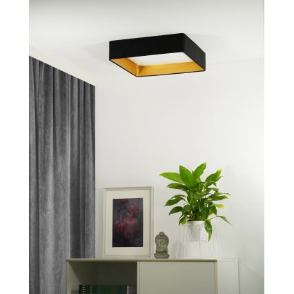 Brilagi - LED-himmennettävä kattovalaisin VELVET SQUARE LED/24W/230V 43x43 cm 3000/4000/6500K + kaukosäädin musta