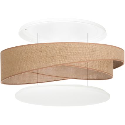 BRILAGI - LED-himmennettävä kattovalaisin VELVET TWIST LED/36W/230V 3000-6000K halkaisija 65 cm Wi-Fi Tuya Beacon beige + kaukosäädin