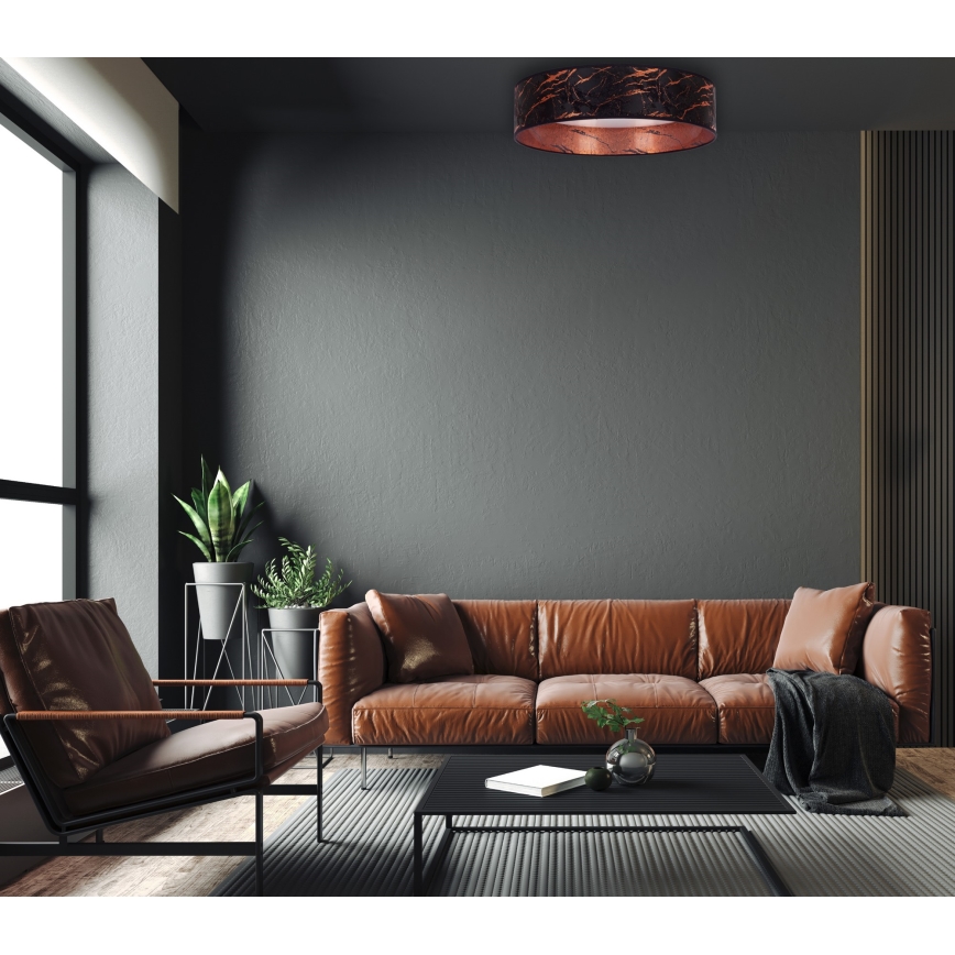 Brilagi - LED Himmennettävä kattovalaisin VELVET SMART LED/36W/230V d. 55 cm 2700-6500K Wi-Fi Tuya musta/kupari + kaukosäädin