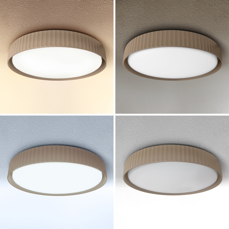 Brilagi - LED-himmennettävä kattovalaisin LUCIA LED/48W/230V 3000-6500K Ø 41 cm ruskea + kaukosäädin