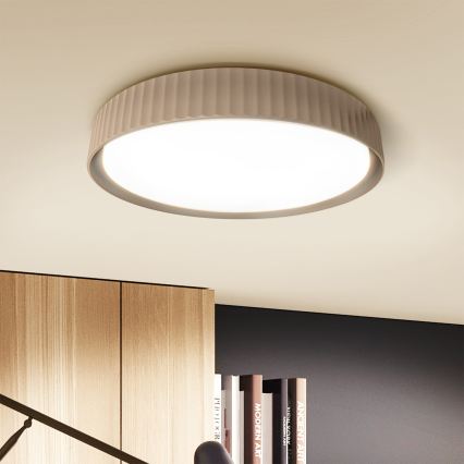 Brilagi - LED-himmennettävä kattovalaisin LUCIA LED/48W/230V 3000-6500K Ø 41 cm ruskea + kaukosäädin