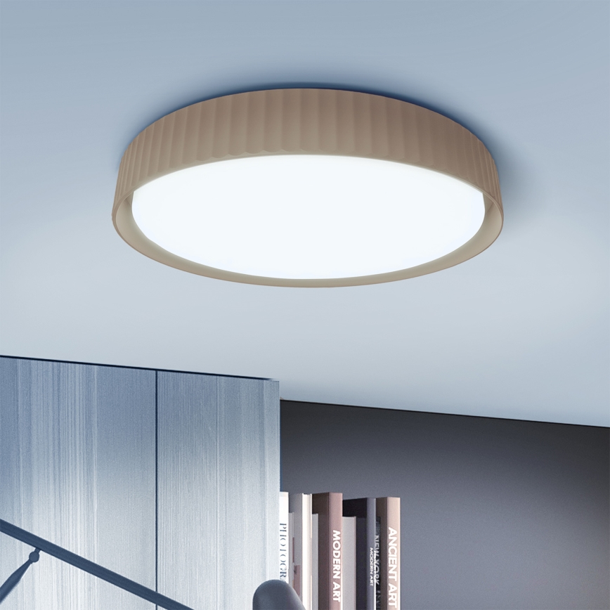 Brilagi - LED-himmennettävä kattovalaisin LUCIA LED/48W/230V 3000-6500K Ø 41 cm ruskea + kaukosäädin