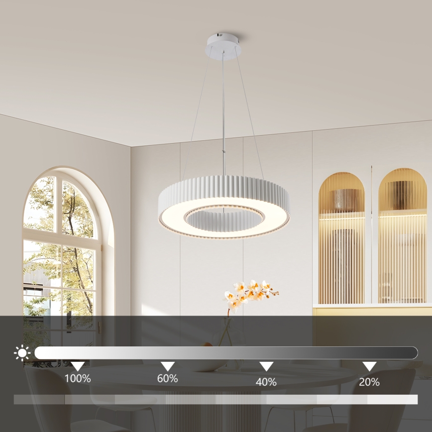 Brilagi - LED himmennettävä riippuvalaisin vaijerilla LUMIX LED/48W/230V 3000-6000K valkoinen halkaisija 50 cm + kaukosäädin