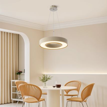 Brilagi - LUMIX LED-himmennettävä riippuvalaisin vaijerilla LED/48W/230V 3000-6000K beige halkaisija 50 cm + kaukosäädin