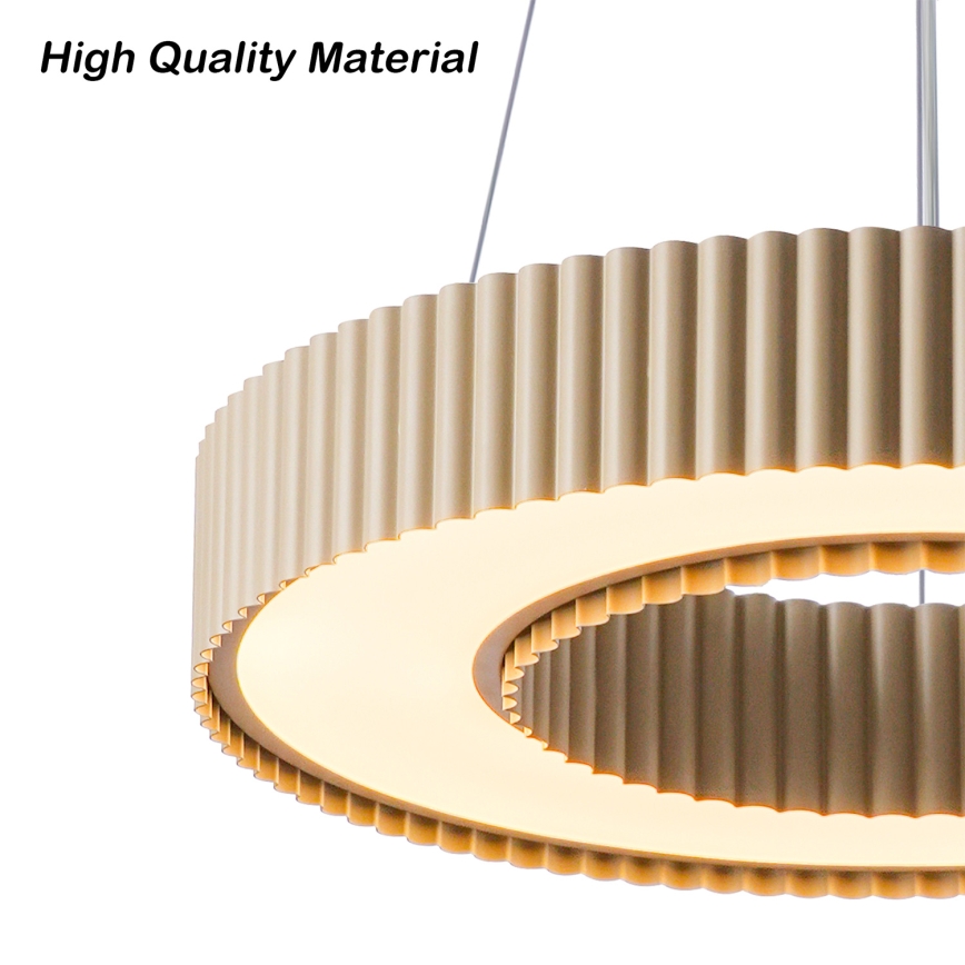 Brilagi - LUMIX LED-himmennettävä riippuvalaisin vaijerilla LED/48W/230V 3000-6000K beige halkaisija 50 cm + kaukosäädin