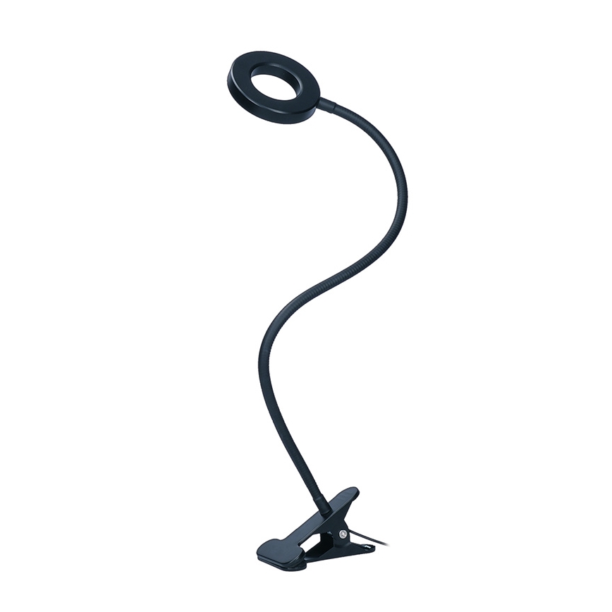Brilagi - Himmennettävä ORBELA LED-lamppu klipsillä LED/8W/5V 3000/4000/5000K musta