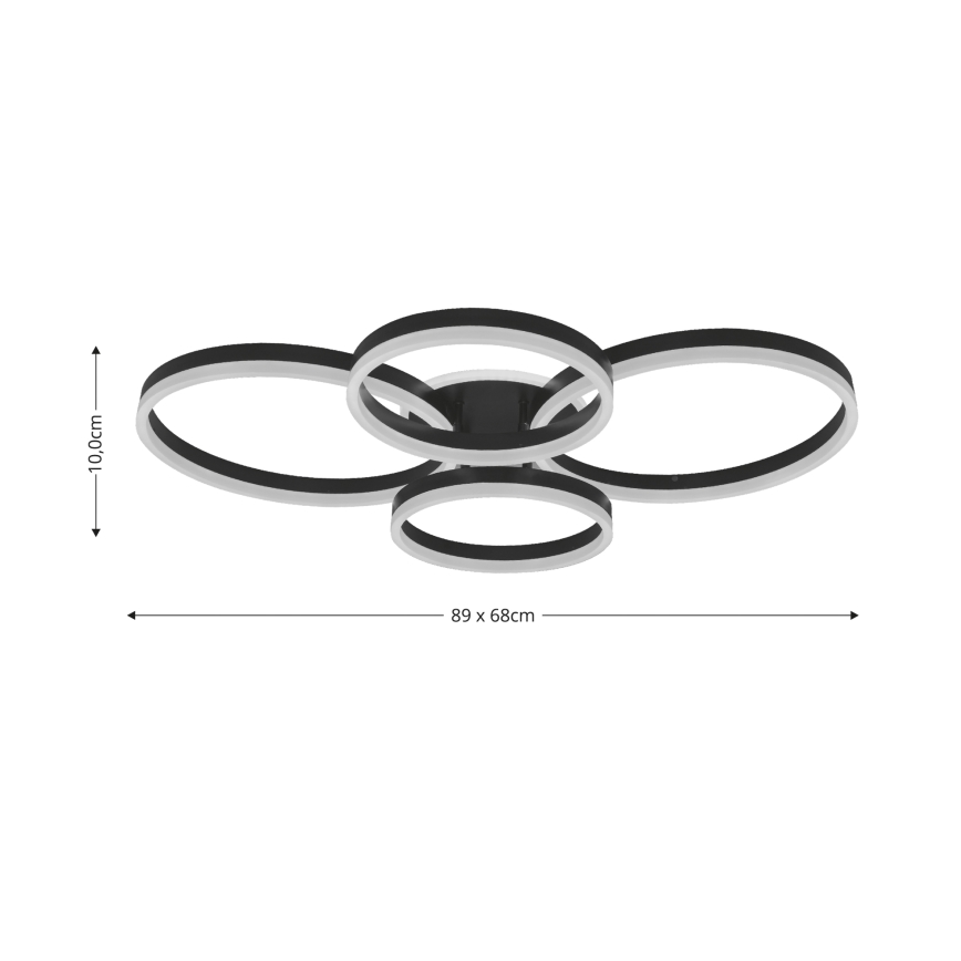 Brilagi - LED himmennettävä kattovalaisin ORBITS LED/52W/230V 3000-6000K + kaukosäädin