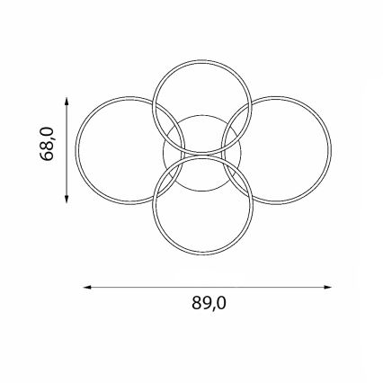 Brilagi - LED himmennettävä kattovalaisin ORBITS LED/52W/230V 3000-6000K + kaukosäädin