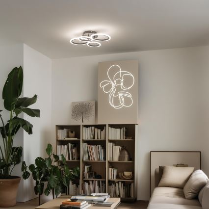 Brilagi - Himmennettävä LED-pinta-asennettava kattovalaisin ORBITS LED/50W/230V 3000-6500K musta + kaukosäädin
