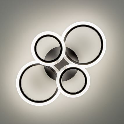 Brilagi - Himmennettävä LED-pinta-asennettava kattovalaisin ORBITS LED/50W/230V 3000-6500K musta + kaukosäädin