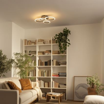 Brilagi - Himmennettävä LED-pinta-asennettava kattovalaisin ORBITS LED/50W/230V 3000-6500K musta + kaukosäädin