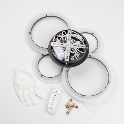 Brilagi - Himmennettävä LED-pinta-asennettava kattovalaisin ORBITS LED/50W/230V 3000-6500K musta + kaukosäädin