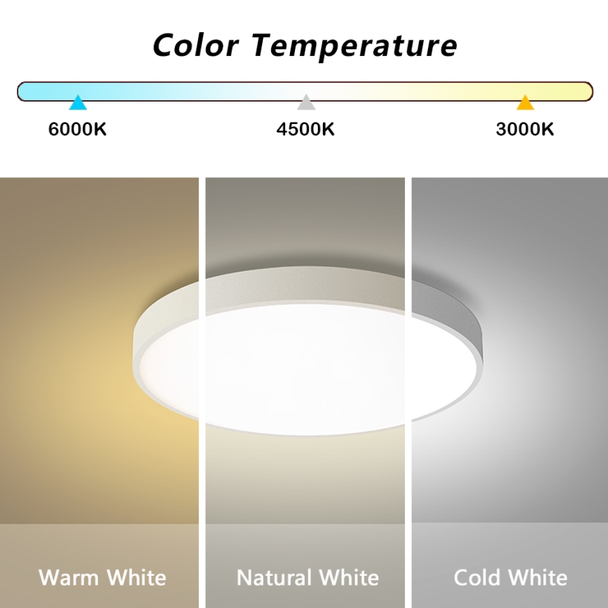 Brilagi - himmennettävä LED-kattovalaisin POOL LED/60W/230V 3000-6000K halkaisija 60 cm valkoinen + kaukosäädin