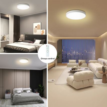 Brilagi - himmennettävä LED-kattovalaisin POOL LED/60W/230V 3000-6000K halkaisija 60 cm valkoinen + kaukosäädin