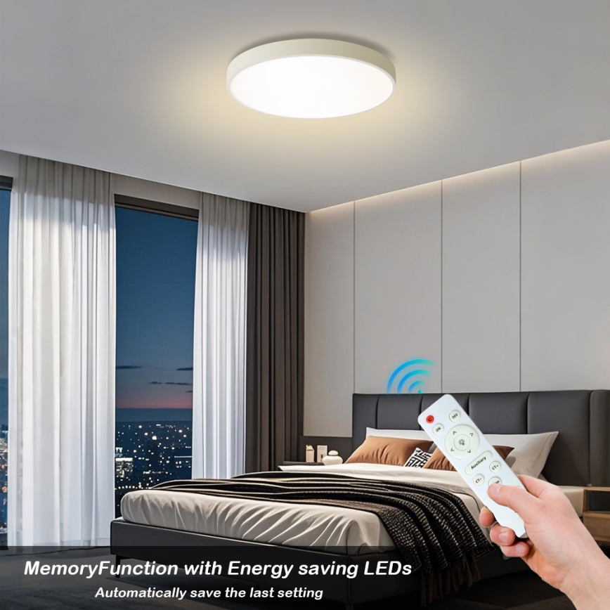 Brilagi - himmennettävä LED-kattovalaisin POOL LED/60W/230V 3000-6000K halkaisija 60 cm valkoinen + kaukosäädin