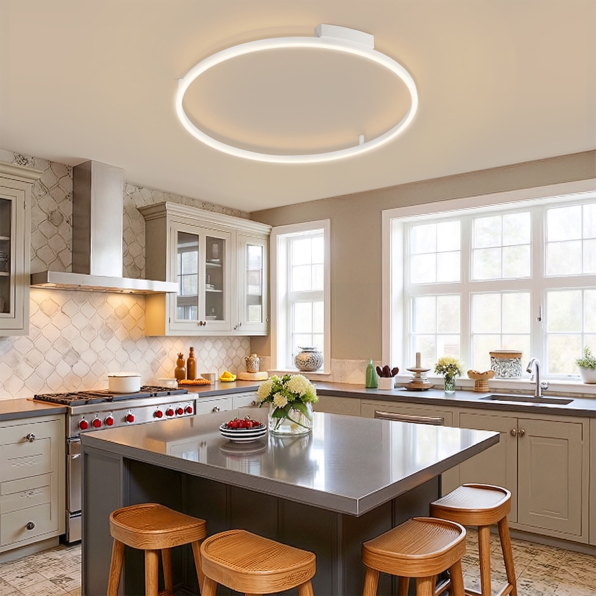 Brilagi - LED-himmennettävä kattovalaisin PORTOFINO LED/60W/230V 3000-6000K halkaisija 80 cm valkoinen + kaukosäädin