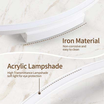 Brilagi - LED-himmennettävä kattovalaisin PORTOFINO LED/60W/230V 3000-6000K halkaisija 80 cm valkoinen + kaukosäädin