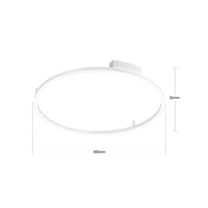 Brilagi - LED-himmennettävä kattovalaisin PORTOFINO LED/60W/230V 3000-6000K halkaisija 80 cm valkoinen + kaukosäädin