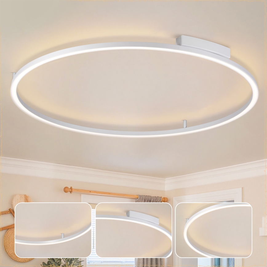 Brilagi - Himmennettävä LED-kattovalaisin PORTOFINO LED/85W/230V 3000-6000K halkaisija 120 cm hopeanvärinen + kaukosäädin
