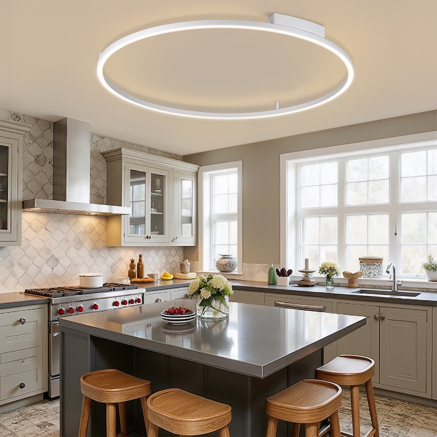 Brilagi - Himmennettävä LED-kattovalaisin PORTOFINO LED/85W/230V 3000-6000K halkaisija 120 cm hopeanvärinen + kaukosäädin