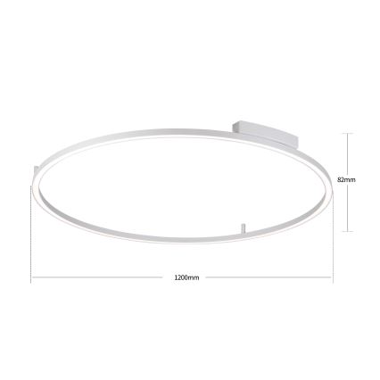 Brilagi - Himmennettävä LED-kattovalaisin PORTOFINO LED/85W/230V 3000-6000K halkaisija 120 cm hopeanvärinen + kaukosäädin