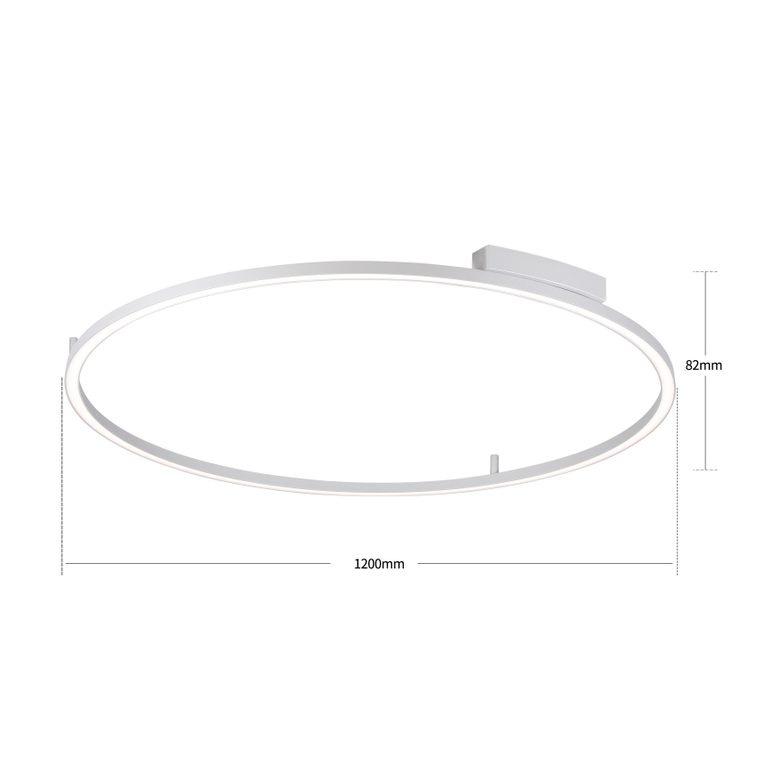 Brilagi - Himmennettävä LED-kattovalaisin PORTOFINO LED/85W/230V 3000-6000K halkaisija 120 cm hopeanvärinen + kaukosäädin