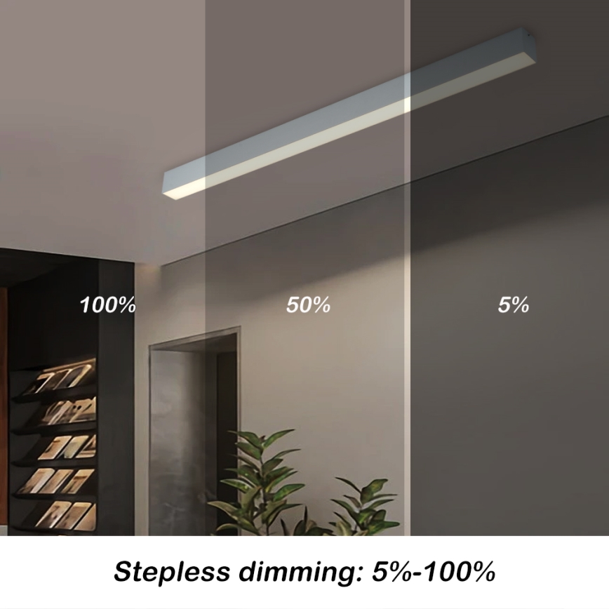Brilagi - LED-himmennettävä kattovalaisin SLEEKLINE SMART LED/40W/230V 3000-6000K Wi-Fi Tuya hopea + kaukosäädin