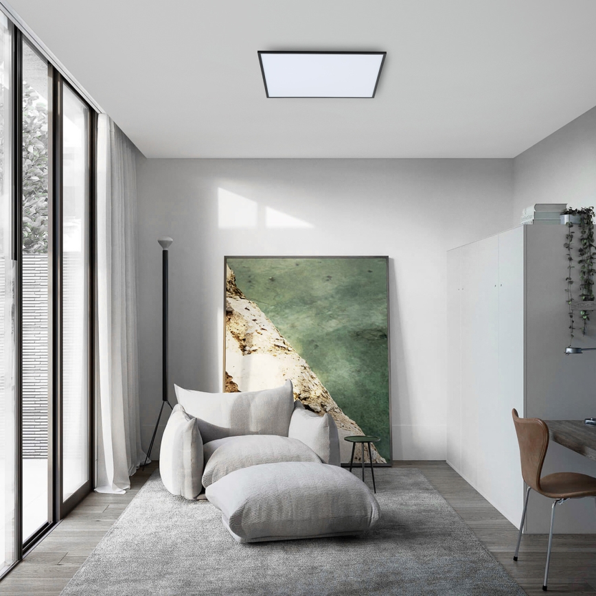 Brilagi - himmennettävä LED-kattovalaisin SLIMFRAME LED/58W/230V 60x60 cm 3000-6000K musta + kaukosäädin