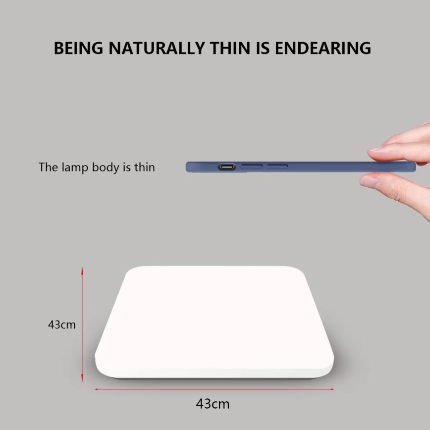 Brilagi - Himmennettävä SMART-LED-kattovalaisin LED/28W/230V 43x43 cm 2700-6500K Wi-Fi Tuya + kaukosäädin