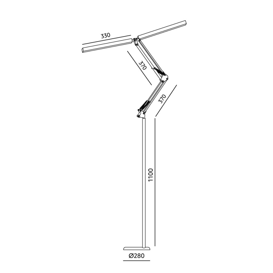 BRILAGI - LED himmennettävä taivutettava lattiavalaisin VARIO LED/14W/230V 3000-6000K 157 cm valkoinen