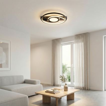 Brilagi - TWIRL himmennettävä LED-kattovalaisin LED/38W/230V 3000-6000K musta + kaukosäädin