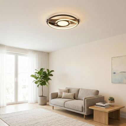 Brilagi - TWIRL himmennettävä LED-kattovalaisin LED/38W/230V 3000-6000K musta + kaukosäädin