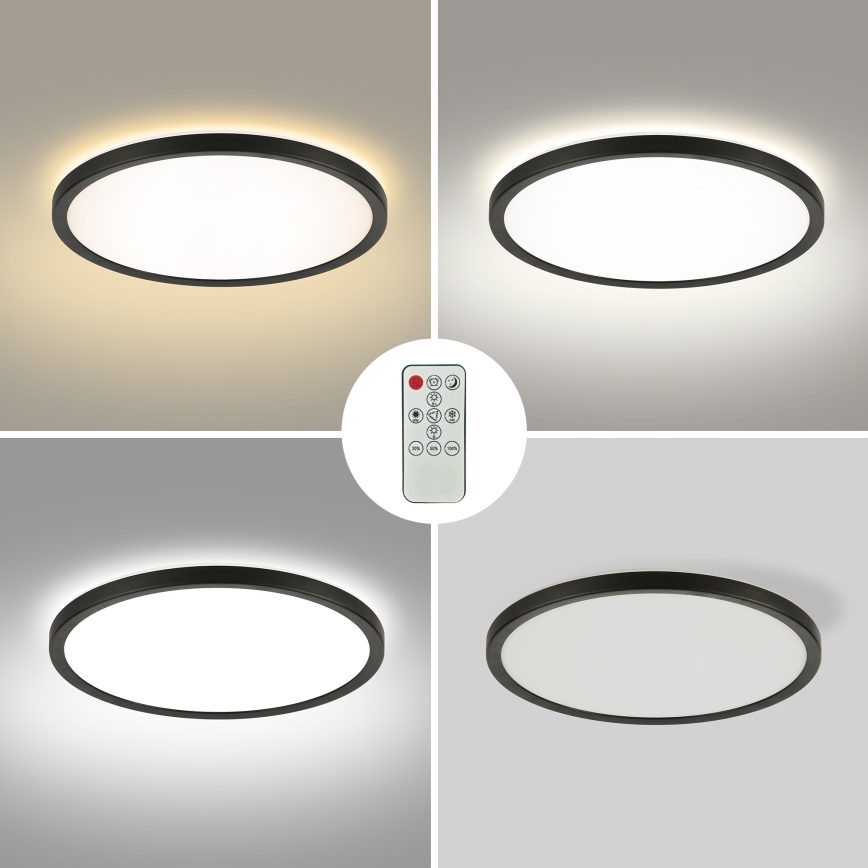 Brilagi - himmennettävä LED-kattovalaisin ULTRA SLIM LED/24W/230V 2700-6500K Ø 42 cm musta + kaukosäädin